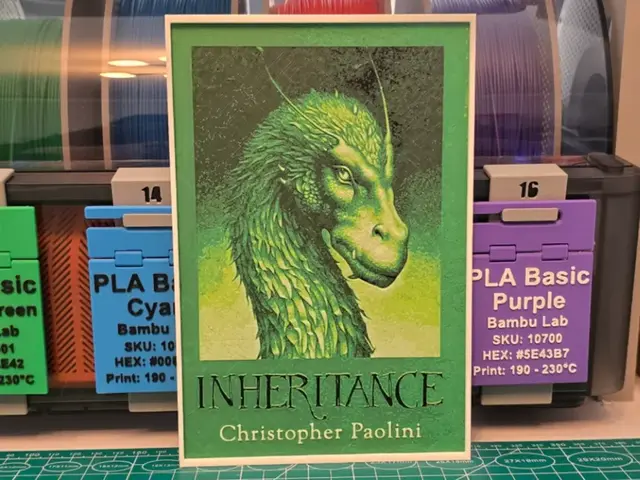 HueForge model: Inheritance Book Poster - Hueforge Art by Lumpy3D