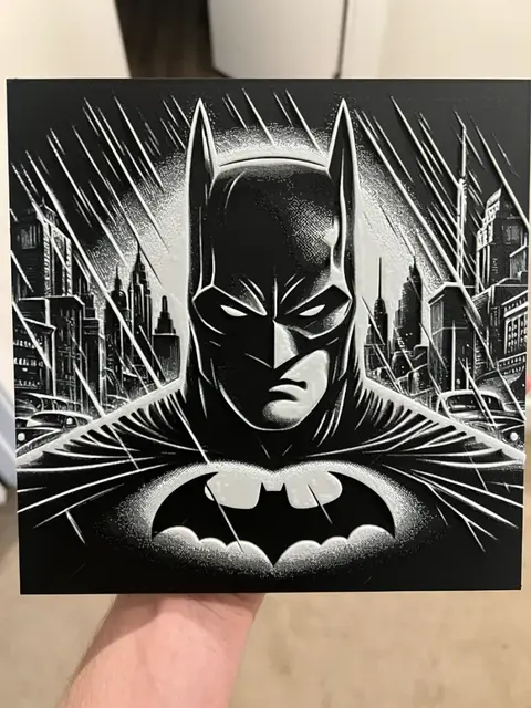 HueForge model: Batman Comic Style Art Sign Hueforge by RP47 Designs