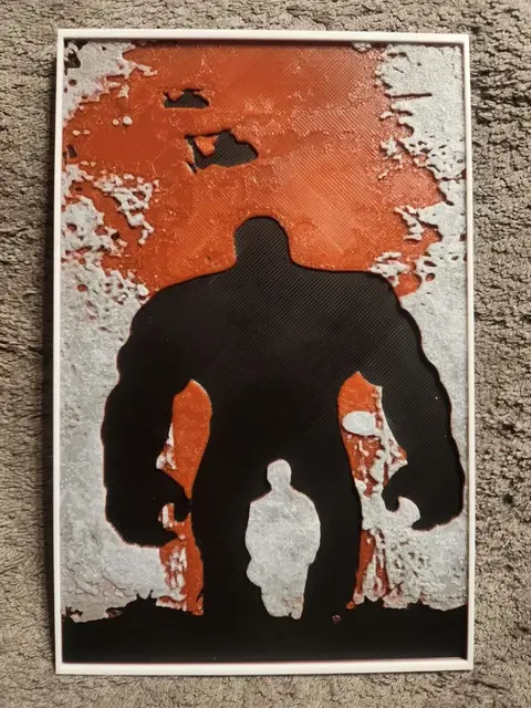 HueForge model: Hulk Poster Vintage - HueForge by keko