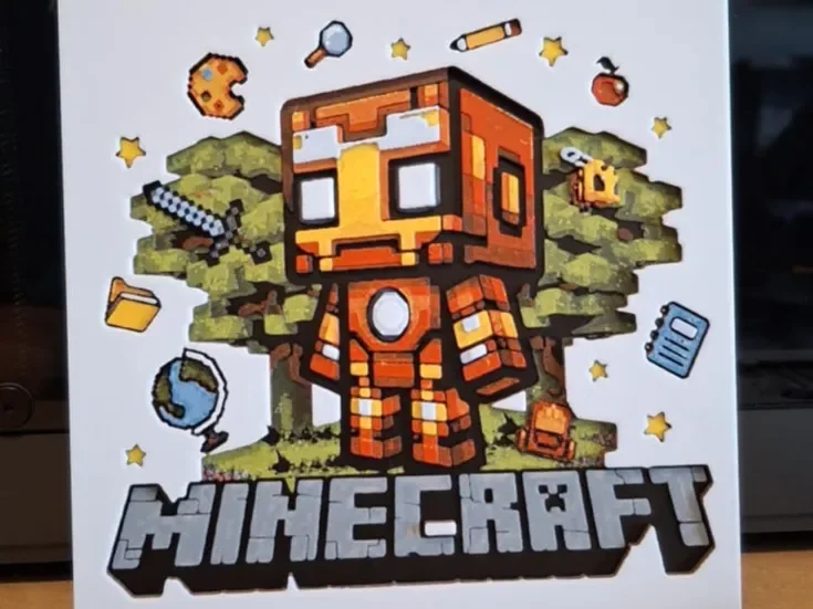 Ironman Minecraft huforge 15cm x 15cm by 3dGlow HueForge model: Ironman Minecraft huforge 15cm x 15cm by 3dGlow