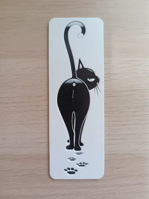 HueForge model: Affectionate Kitten Bookmark by Atrus Design