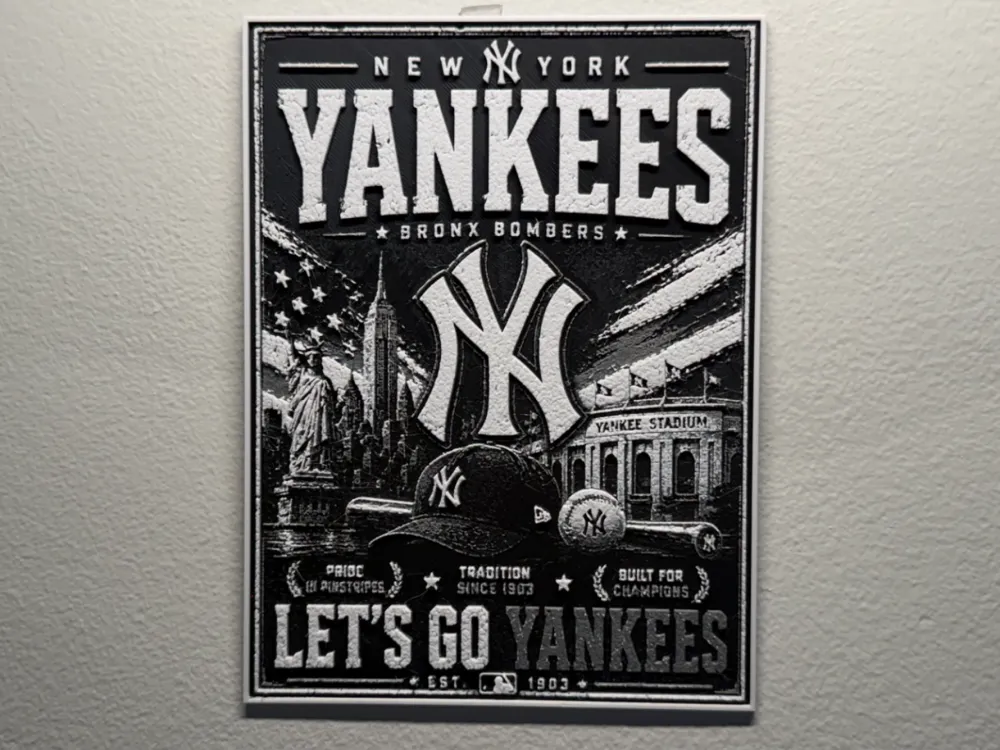 New York Yankees Poster Style HueForge by liv_3d HueForge model: New York Yankees Poster Style HueForge by liv_3d
