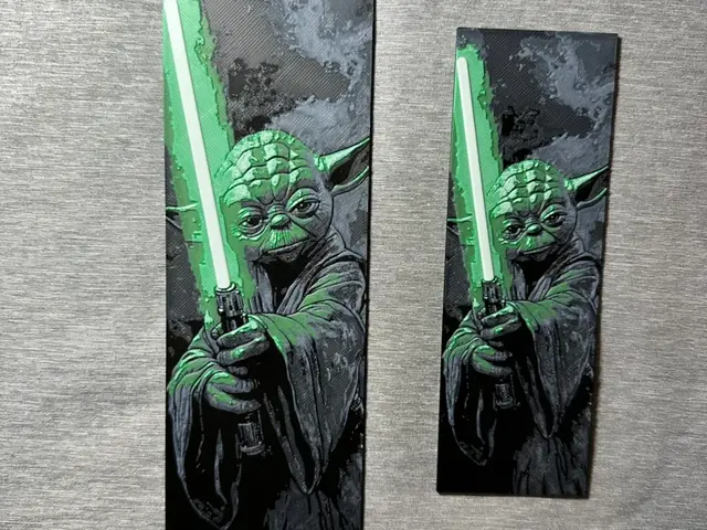 HueForge model: Yoda Hueforge Bookmark - 2 sizes by Hey Ben