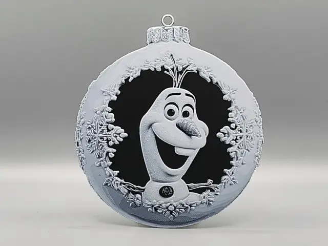 HueForge model: Olaf Frozen Christmas Tree Ornament Decoration 3 by Sarge