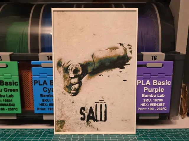 HueForge model: Saw Movie Poster V2 - Hueforge Art by Lumpy3D