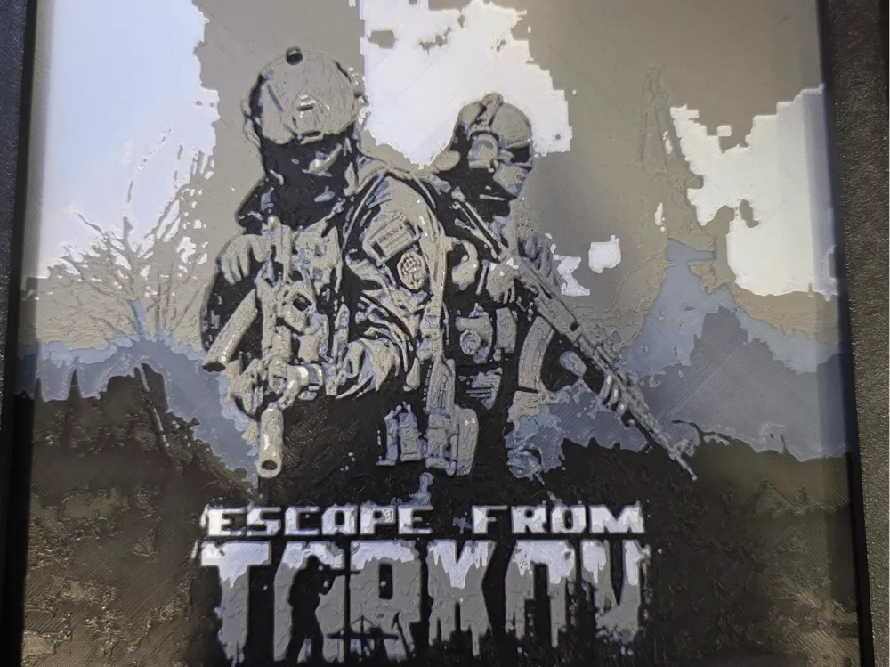Escape From Tarkov PMC Loading Screen Hueforge by Side Quest Hues HueForge model: Escape From Tarkov PMC Loading Screen Hueforge by Side Quest Hues