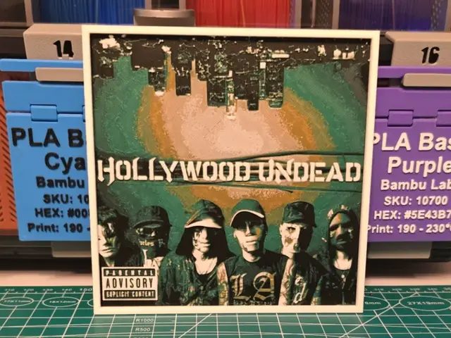 HueForge model: Hollywood Undead "Swan Songs" Album - Hueforge Art by Lumpy3D