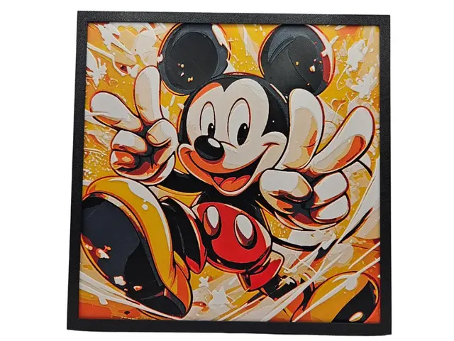 HueForge model: Mickey Mouse (Yellow) by BusyKikiBee