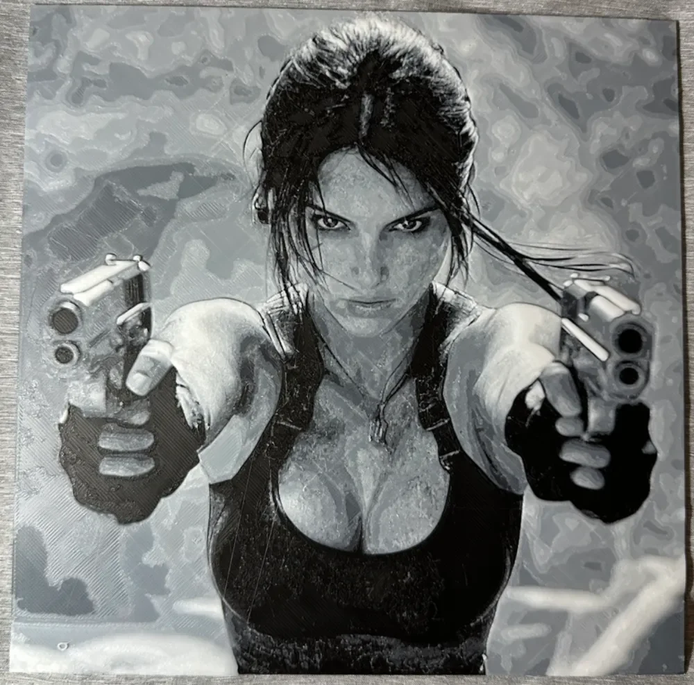 Lara Croft Hueforge, Tomb Raider by Hey Ben HueForge model: Lara Croft Hueforge, Tomb Raider by Hey Ben