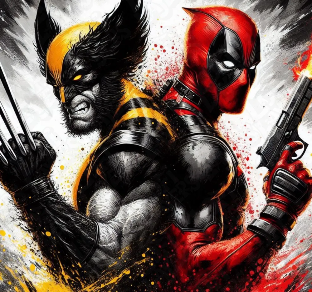 Deadpool and Wolverine Hueforge by LoFi Layers HueForge model: Deadpool and Wolverine Hueforge by LoFi Layers