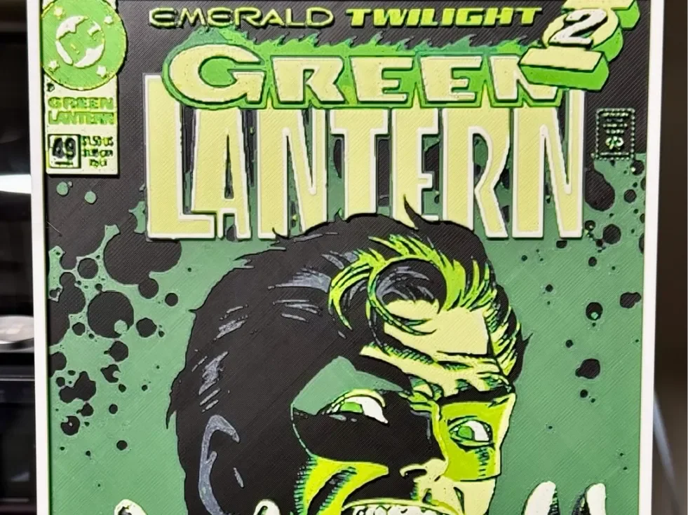 Green Lantern #49 (1994) Banks Cover Hueforge by Strata Prints HueForge model: Green Lantern #49 (1994) Banks Cover Hueforge by Strata Prints