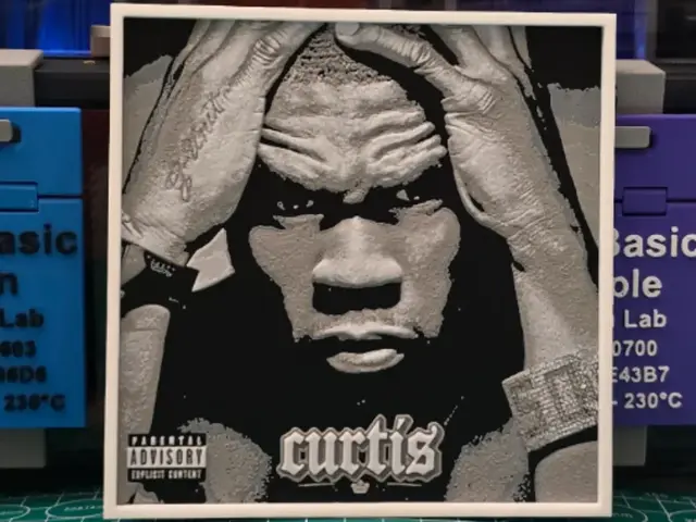 HueForge model: 50 Cent "Curtis" Album - Hueforge Art by Lumpy3D