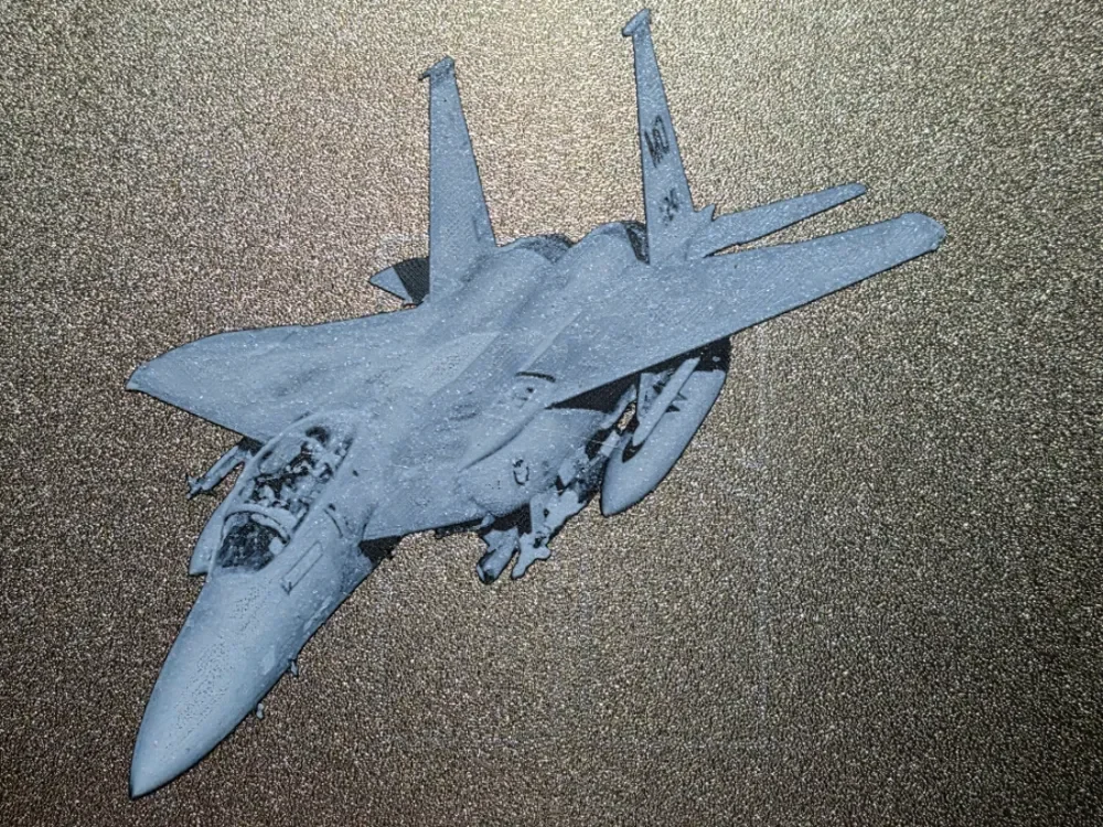 McDonnell Douglas F-15E Strike Eagle Hueforge by AirMechDesigns HueForge model: McDonnell Douglas F-15E Strike Eagle Hueforge by AirMechDesigns