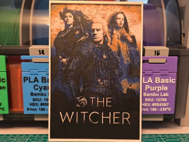 HueForge model: The Witcher Series Poster - Hueforge Art by Lumpy3D