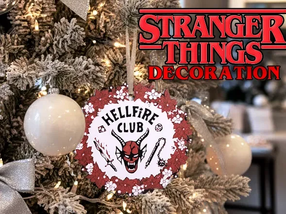 Hellfire Club Stranger things Christmas Decoration by Danz HueForge model: Hellfire Club Stranger things Christmas Decoration by Danz