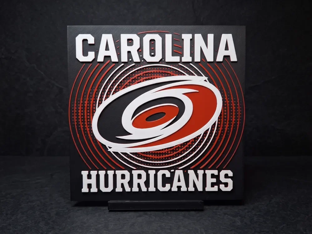 Carolina Hurricanes - Hueforge Wall Art by LED HueForge model: Carolina Hurricanes - Hueforge Wall Art by LED