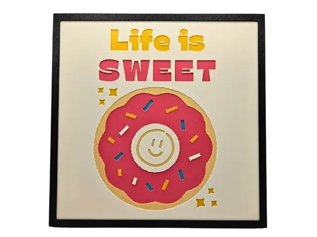 HueForge model: Life is Sweet by BusyKikiBee