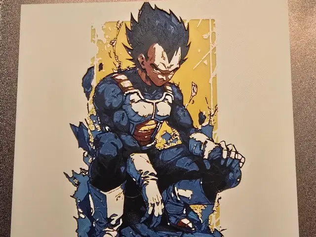 HueForge model: Dragon Ball Z - Vegeta Hueforge by 3D-Mentiel