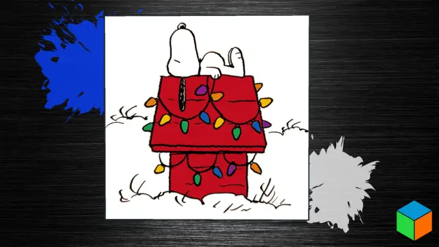 Snoopy’s Christmas Lights — New 200 × 200mm Poster