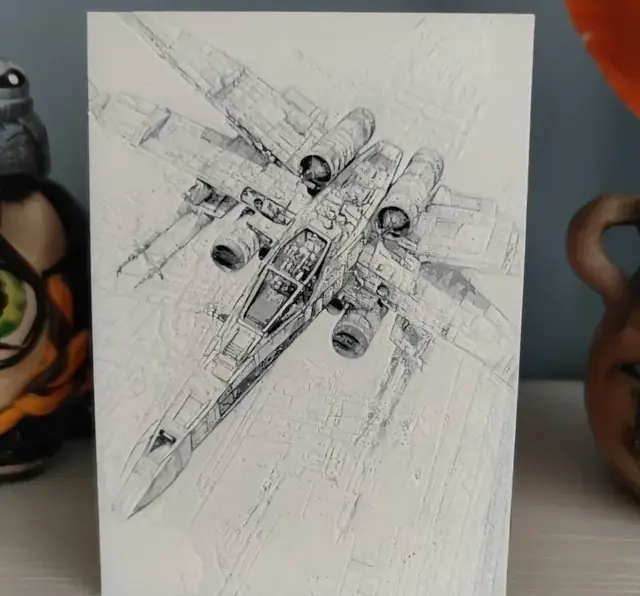 HueForge model: Star Wars ship by Litolunar