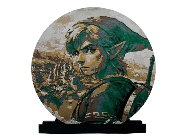 HueForge model: Link - Castle View - Circle by Canadian Gamer