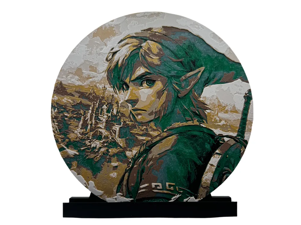 Link - Castle View - Circle by Canadian Gamer HueForge model: Link - Castle View - Circle by Canadian Gamer
