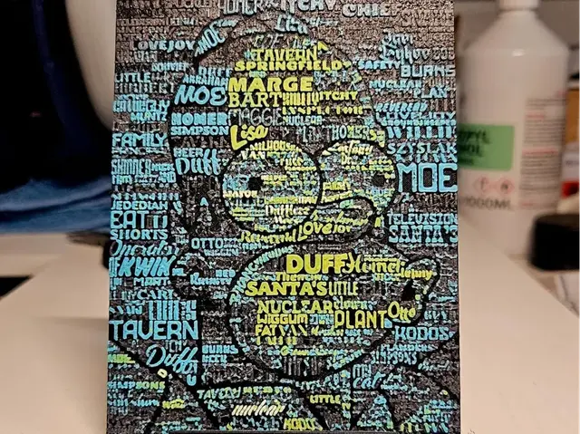 HueForge model: Homer Simpson Letters by Mano's 3d_Art