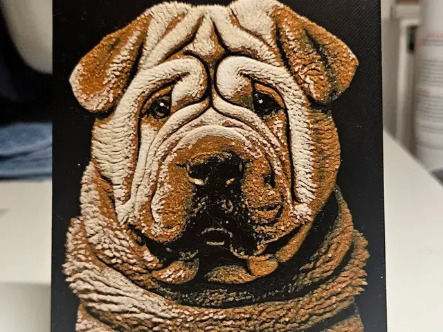 HueForge model: Dog Shar Pei by Mano's 3d_Art