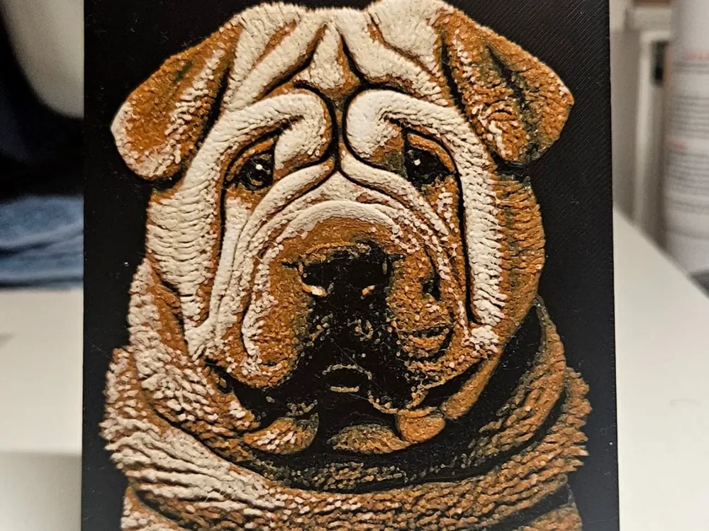Dog Shar Pei by Mano's 3d_Art HueForge model: Dog Shar Pei by Mano's 3d_Art