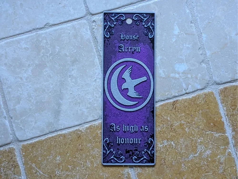 A Game of Throne Bookmark - House Arryn by suaimondi HueForge model: A Game of Throne Bookmark - House Arryn by suaimondi