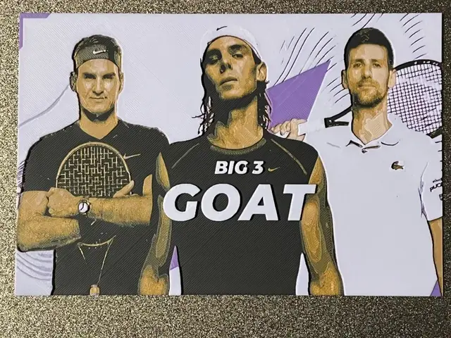 HueForge model: Tennis Big3 - Federer, Nadal and Djokovic by FantasyZ