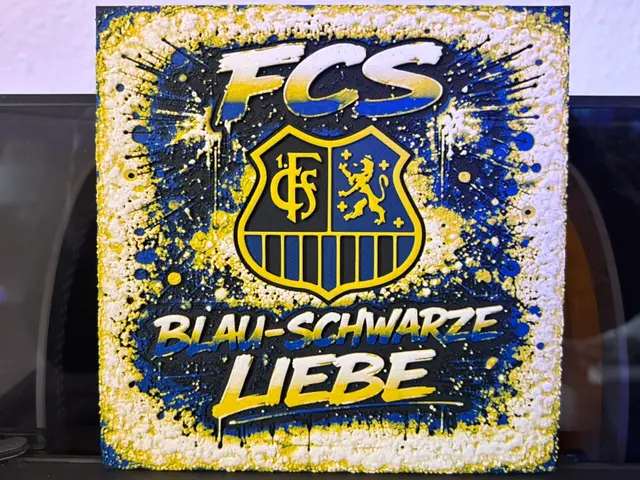 HueForge model: 1. FC Saarbrücken FCS blue-black love Hueforge by Reeftank&more