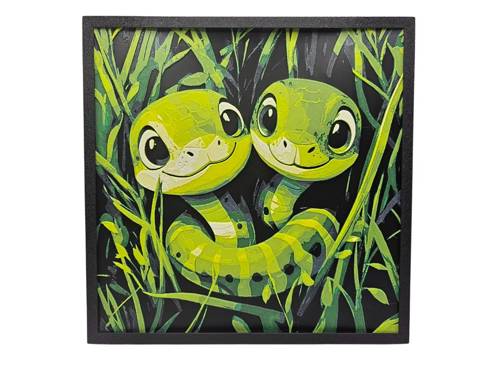 Snakes - Adorable Animals Collection by BusyKikiBee HueForge model: Snakes - Adorable Animals Collection by BusyKikiBee