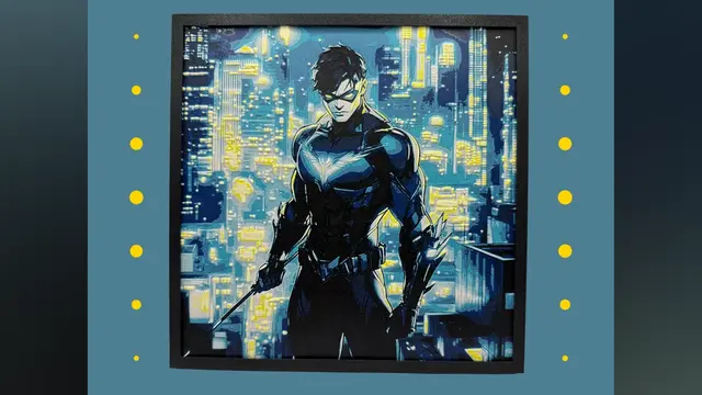 HueForge model: Nightwing - DC Comics Hueforge by Canadian Gamer