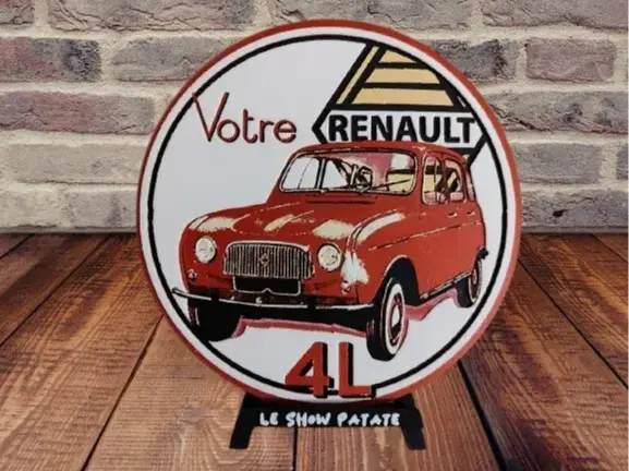 HueForge model: Plaque Vintage Renault 4L Hueforge by leshowpatate