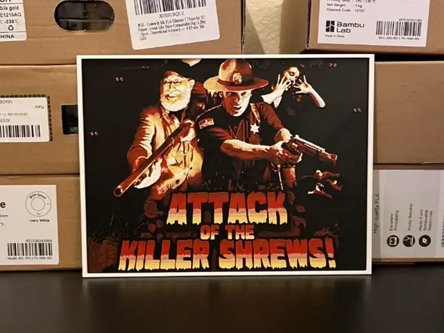 HueForge model: Attack of the Killer Shrews Hueforge by Estiv