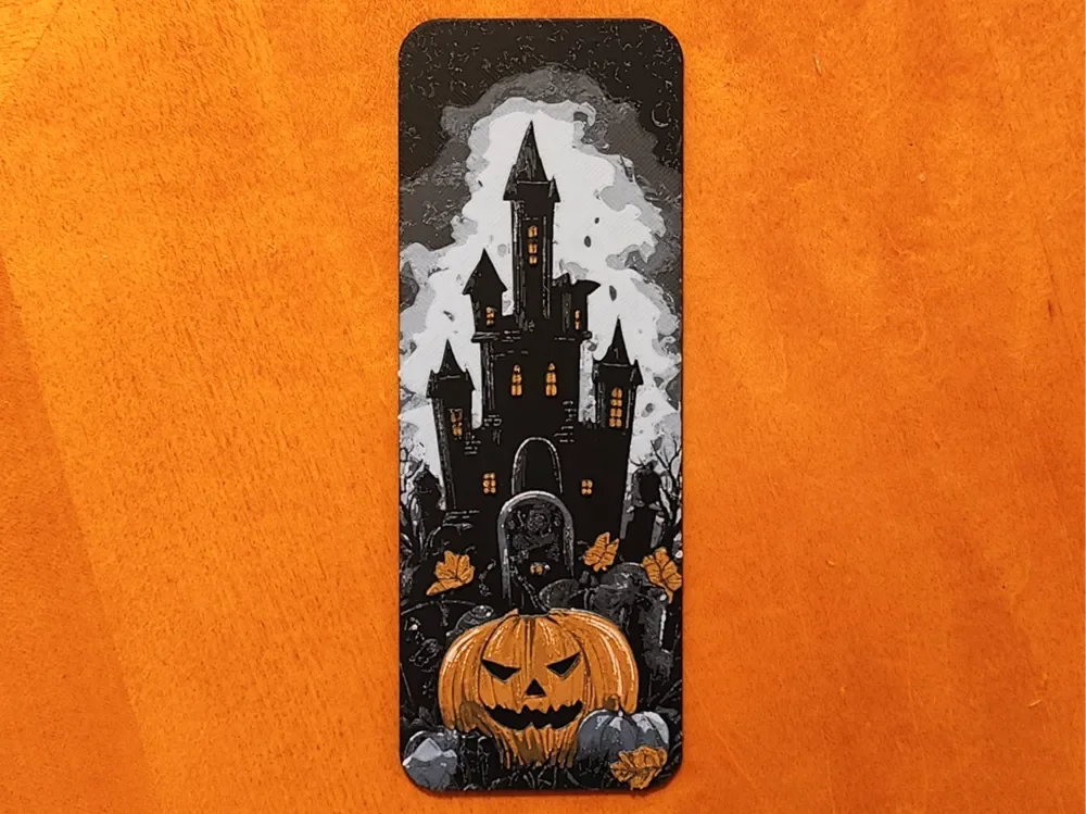 Jack O Lantern Halloween Bookmark by Sarge HueForge model: Jack O Lantern Halloween Bookmark by Sarge
