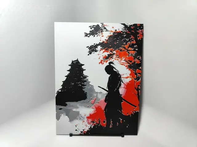 HueForge model: Samurai silhouette - Hueforge by BeaN
