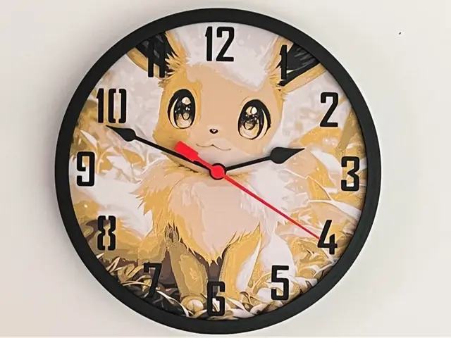 HueForge model: Customizable Clock - Eevee by 3djd
