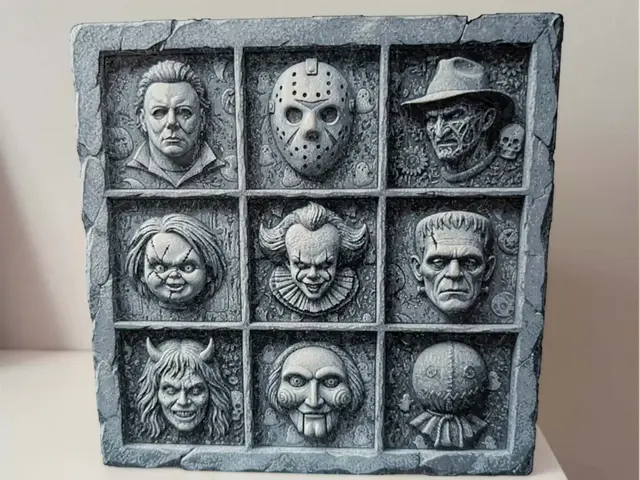 HueForge model: Tiled horrors - Slate style hueforge by 3dGlow