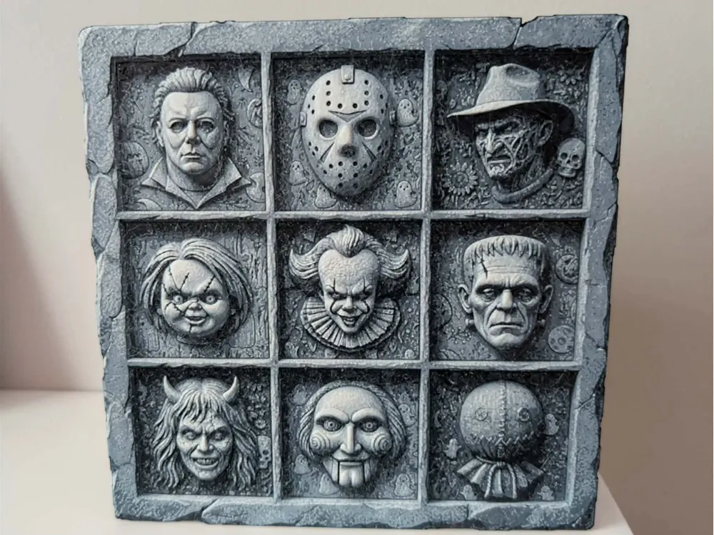 Tiled horrors - Slate style hueforge by 3dGlow HueForge model: Tiled horrors - Slate style hueforge by 3dGlow
