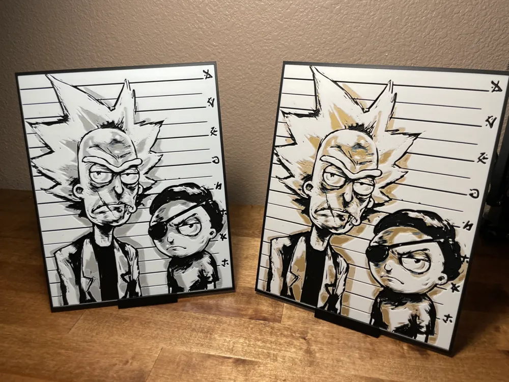 Hueforge - Evil Rick and Morty by Cloudy Nostalgia HueForge model: Hueforge - Evil Rick and Morty by Cloudy Nostalgia