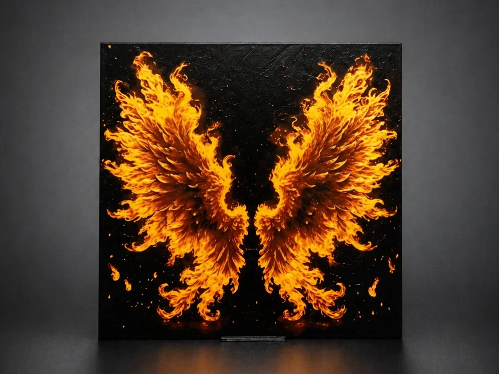 Wings of the Phoenix - Rebirth in Flames by Aleksandr HueForge model: Wings of the Phoenix - Rebirth in Flames by Aleksandr