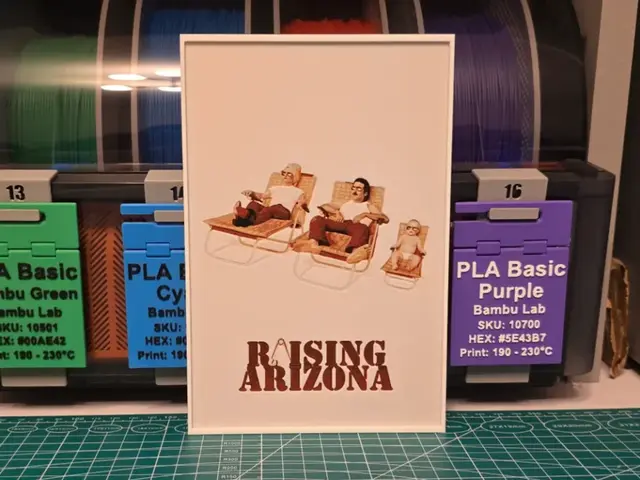 HueForge model: Raising Arizona Movie Poster - Hueforge Art by Lumpy3D
