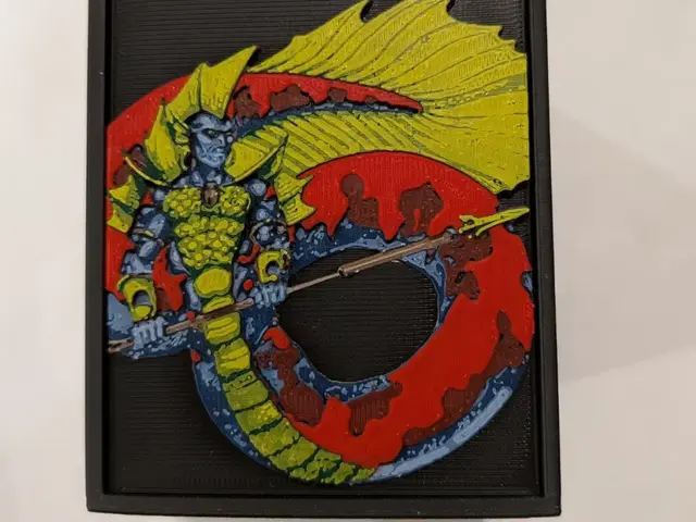 HueForge model: Merfolk Tribal Series Hueforge Deckbox Inlay by CommandersVault