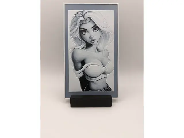 HueForge model: Anime Pin-Up Portrait HueForge Print by Thadius