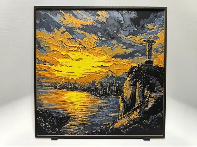 HueForge model: Rio de Janeiro Sunset - Hueforge by BeaN