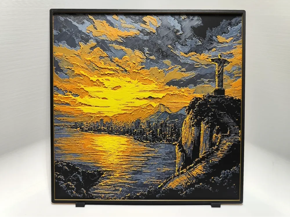 Rio de Janeiro Sunset - Hueforge by BeaN HueForge model: Rio de Janeiro Sunset - Hueforge by BeaN