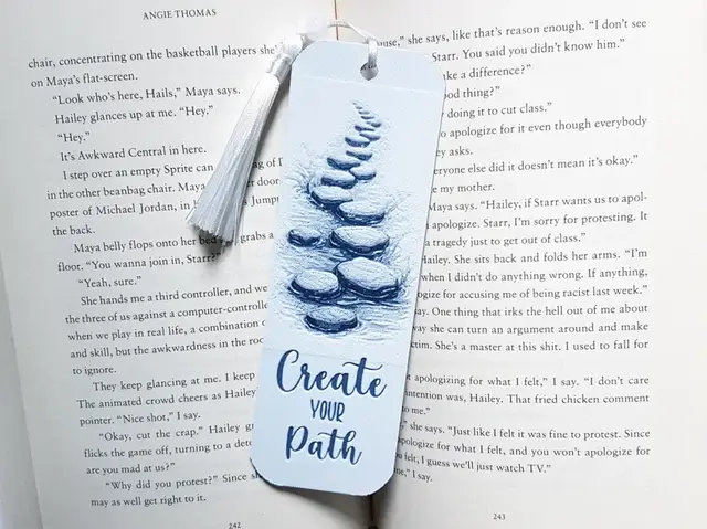 HueForge model: Bookmark, Create your Path, Inspirational Quote by Dame Jo