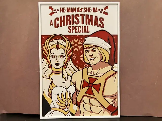 HueForge model: He-Man and She-Ra Christman Special Hueforge by Estiv